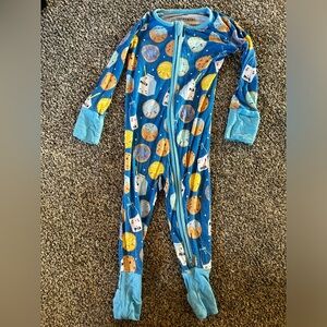 Little Sleepies Blue Cookie and Milk Footie